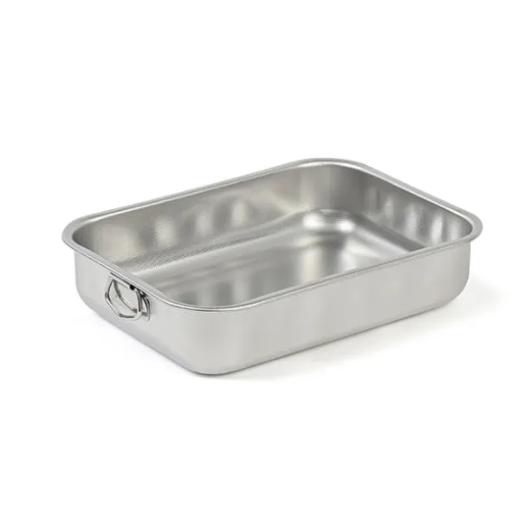 Plat à four rectangulaire en inox 40 x 28 cm Steel Pan