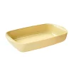 Plat à four rectangulaire en verre borosilicate avec couvercle Crème 3,6 L Pebbly