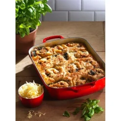 Plat rectangulaire fonte émaillée 37 cm Cerise Le Creuset