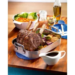 Plat à rôtir rectangulaire inox 35 cm Le Creuset