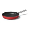 Poêle aluminium antiadhésive 28 cm rouge mat Smeg