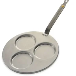 Poêle 3 blinis acier Minéral B 27 cm De Buyer