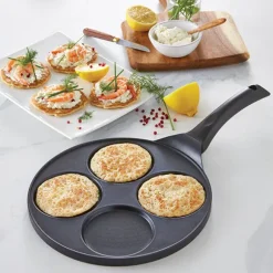 Poêle 4 blinis ou pancakes à induction 26,5 cm Mathon