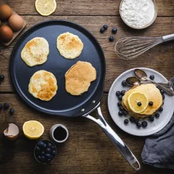 Poêle à crêpes aluminium avec revêtement céramique Castel’Pro Ultralu 24 cm Cristel