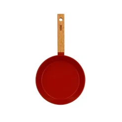 Poêle Ector induction aluminium revêtu manche en bois 20 cm rouge Ogo