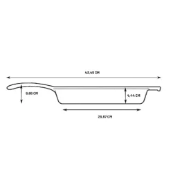 Poêle grill carrée en fonte naturelle 27 cm Lodge