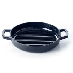 Poêle grill en fonte émaillée 28 cm Nori 3 L noir Beka