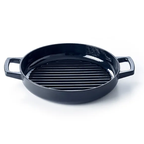 Poêle grill en fonte émaillée 28 cm Nori 3 L noir Beka