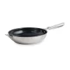 Poêle inox revêtement antiadhérent céramique Clips'Inox sans manche 24 cm Mathon