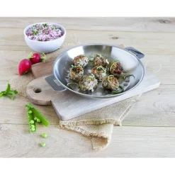 Poêle tout inox Mutine sans manche 28 cm Cristel