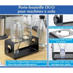 Porte-bouteille DUO noir pour machines à soda Wenko by Maximex