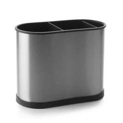 Porte-ustensiles rectangulaire 3 compartiments inox Ibili