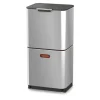 Poubelle Totem acier inoxydable 60 L - 2 compartiments 30 L Joseph Joseph