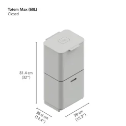 Poubelle Totem acier inoxydable 60 L - 2 compartiments 30 L Joseph Joseph
