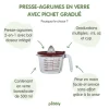 Presse-agrume manuel avec pichet gradué en verre 500 ml Pebbly