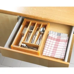 Range-couverts extensible en bambou 5 à 7 compartiments Wenko by Maximex