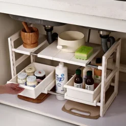 Rangement sous évier extensible