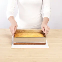 Rectangle à gâteau extensible en inox 25 à 46 cm Mathon