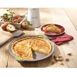 Rigiflex Moule à tarte cannelée en silicone structure acier 26 cm Mathon