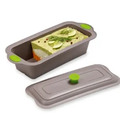 Rigiflex Terrine en silicone structure acier avec couvercle 2 en 1 24 cm Mathon