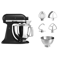 Robot pâtissier Artisan à tête inclinable 4,8 L 300 W noir truffe 5KSM175PSEBK Kitchenaid