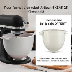 Robot pâtissier Multifonction Artisan Noir Onyx 300 W 5KSM125EOB Kitchenaid