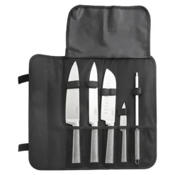 Sacoche 4 couteaux de cuisine et fusil à aiguiser Pradel Jean Dubost