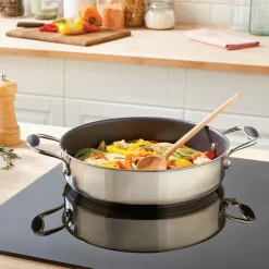 Sauteuse 2 anses inox antiadhérente 28 cm Excell'Inox Mathon