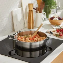 Sauteuse 2 anses tout inox 28 cm Excell’Inox Mathon