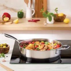 Sauteuse tout inox avec contre-poignée Excell’Inox 28 cm Mathon