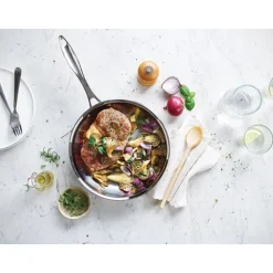 Sauteuse tout inox Chef 24 cm et couvercle Beka