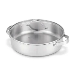 Sauteuse tout inox Cicla 28 cm et couvercle en verre Beka