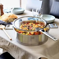 Sauteuse tout inox Strate sans manche 24 cm Cristel