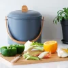 Seau à compost d’intérieur ardoise 7 L Pebbly