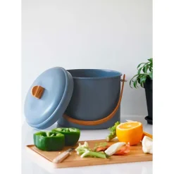 Seau à compost d’intérieur ardoise 7 L Pebbly