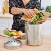 Seau à compost en inox 5 L avec filtres à charbon Mathon