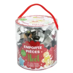 Seau 18 emporte-pièces acier Noël Scrapcooking