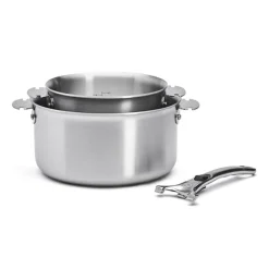 Set 2 casseroles inox Alchimy Loqy 16 et 20 cm et poignée amovible De Buyer