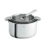 Set 3 casseroles inox Casteline 16, 18 et 20 cm et manche amovible Cristel
