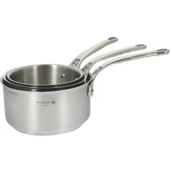 Set 3 casseroles inox Milady 16, 18 et 20 cm De Buyer