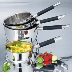 Set 4 casseroles inox Rapid Cook 14, 16, 18 et 20 cm Mathon