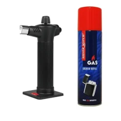 Set chalumeau Gourmet Clasica Ibili et recharge de gaz butane