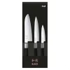 Set 3 couteaux 10 cm,15 cm,18 cm Wasabi Black Kai