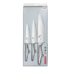 Set 3 couteaux de cuisine SHOSO 12 15 18cm Kai