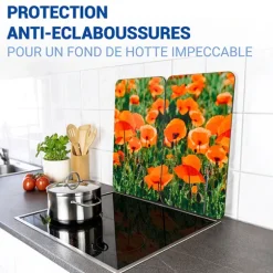 Set 2 couvre-plaques protection motifs Coquelicot Wenko by Maximex