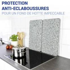 Set 2 couvre-plaques protection motifs Granit Wenko by Maximex