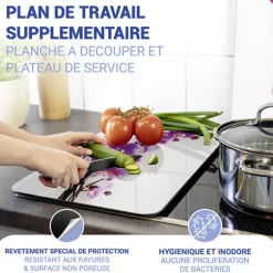 Set 2 couvre-plaques protection motifs Orchidée Wenko by Maximex