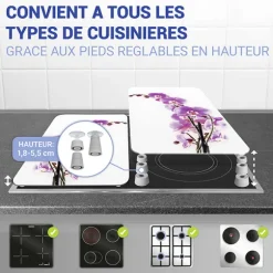 Set 2 couvre-plaques protection motifs Orchidée Wenko by Maximex