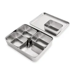 Set de 5 bacs de préparation culinaire en inox Mathon