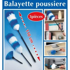 Set de 3 balayettes et plumeaux Wenko by Maximex